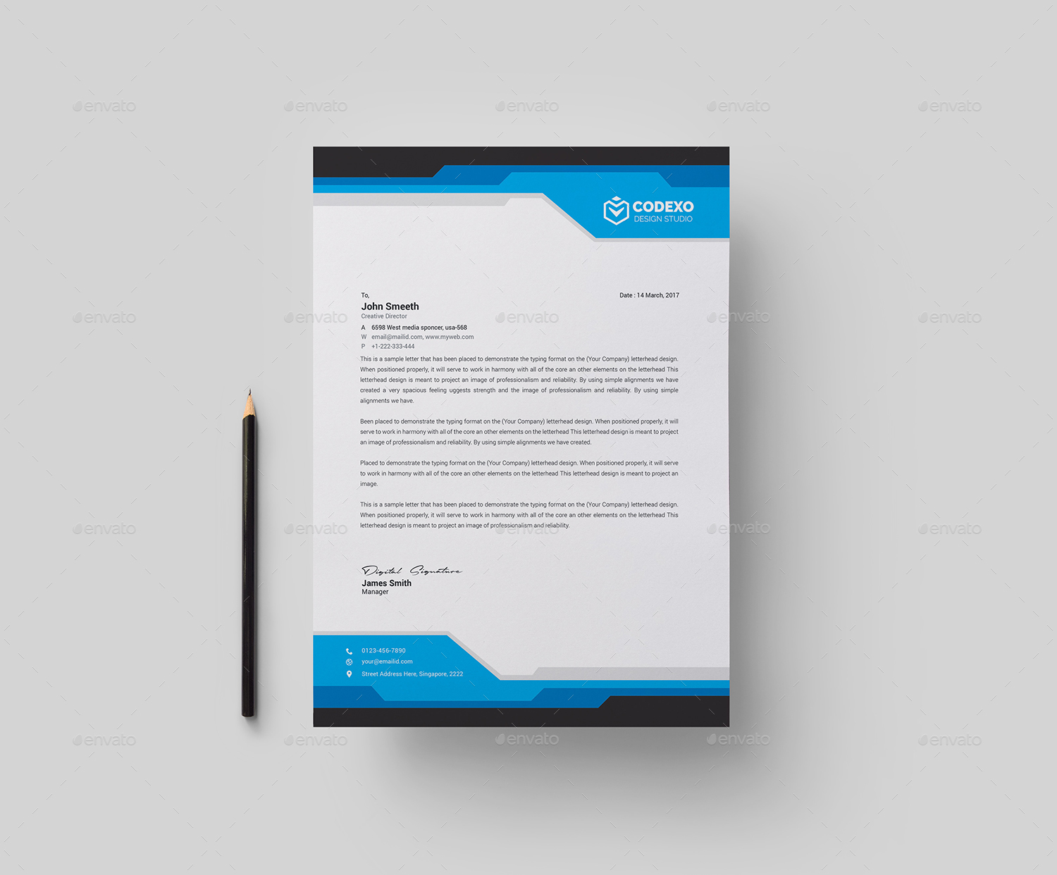 Letterhead Template, Print Templates GraphicRiver